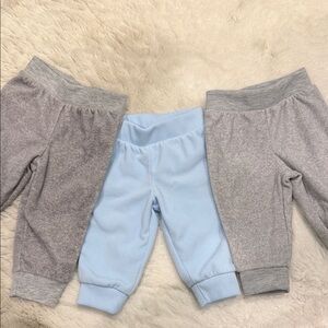 Carter's Cozy Kids' Fleece lined Joggers - Gray and Blue Set